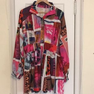 Patterned MIni Dress Size L